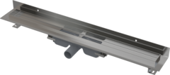 APZ116-550 Водоотводящий желоб с порогами для цельной решетки и фиксированным воротником к стене AlcaPlast фото