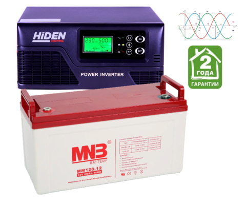 Комплект ИБП HIDEN HPS20-1012-АКБ MM120