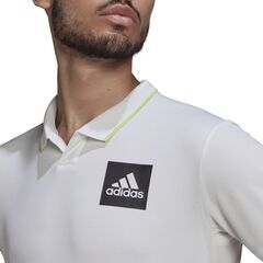 Поло теннисное Adidas Paris Heat.Rdy Tennis Freelift Polo M - white/pulse lime