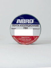 Изолента ПВХ ABRO зелёная (19ммх9,10м)