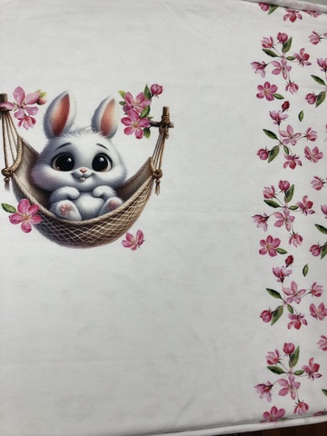 Кулирка с лайкрой Зайка купон 62см ш.180см пл.180г/м компакт Пенье