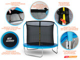 Батут StartLine Fitness 6 футов (183 см) с внутренней сеткой и держателями фото №7