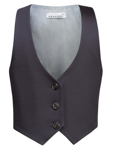 Жилетка классическая для девочки AMADEO, цвет серый