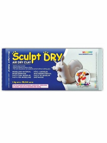 Моделирующая паста (полимерная глина) 1000гр, белая Sculpt Dry, MUGYO