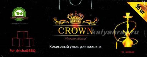 Кокосовый уголь для кальяна Crown 1 кг 96 кубиков