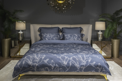 Пододеяльник 145x210 Garda Decor Магнолия синий