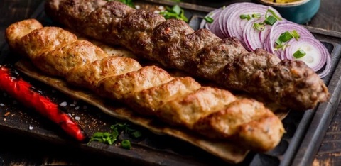 Люля-кебаб из курицы с грибами