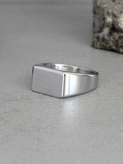 Печатка из стали в минималистичном дизайне