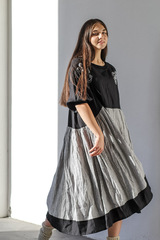 Настенька. Платье комбинированное с вышивкой PL-422570