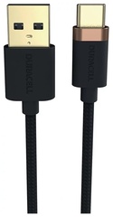 Кабель Duracell USB TypeC (F), USB Type-A (F) черный