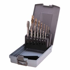 Набор метчиков машинных M3 -M12 HSSE DIN371/376 (B/4-5P, + сверла) 14пр Ruko 245051RO