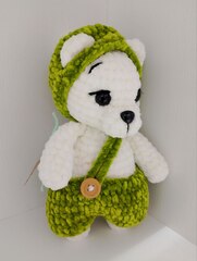 Мишка белый в зеленых штанах