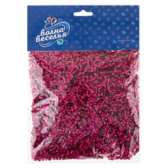 Конфетти фольга, Цилиндр, 2 мм, Фуксия, 20 г