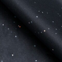 Упаковочная бумага, Тишью (50*66 см), Черная с блестками, 10 листов