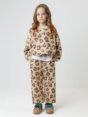 брюки  для девочки  КР 400887/бежевый С074 Н093 к665