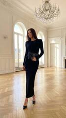 Платье DIANA с длинным рукавом