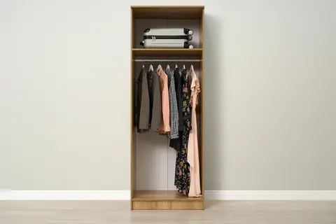 Шкаф 2-х створчатый Евро ШК-01 крафт / белый