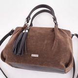 Сумка Саломея 607 эко-замша шоколад