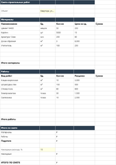 Смета строительных работ — main
