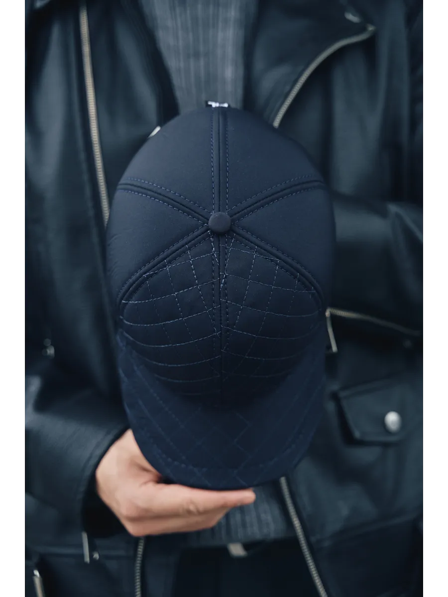 Кепка утепленная с ушками плащевка полустёганая