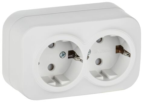 GLORY Роз. 2-я с з/к/ш о/у 16А РСш22-3-ХБм бел. м. IEK