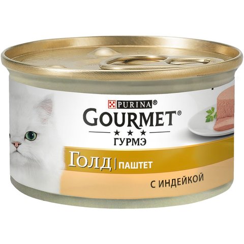 Gourmet Gold консервы для кошек паштет с индейкой 85 г