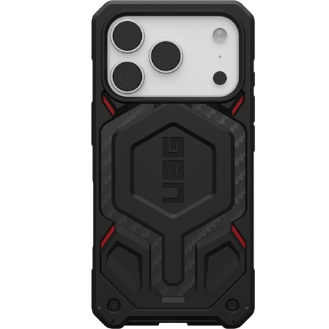 Чехол Uag Monarch Pro Case для iPhone 17 Pro, Красный | Carbon Fiber Black/Red