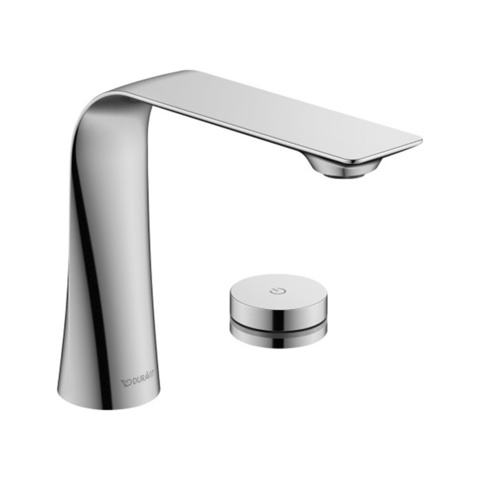 Duravit D.1 Смеситель для раковины на 2 отв. электронный с питанием от батареи, цвет: хром D11100007010