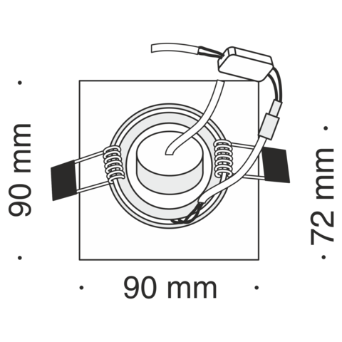 Встраиваемый светильник Technical Metal Modern DL288-2-3W-W
