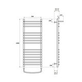 Полотенцесушитель электрический Point PN05150SPE П14 500x1000 с полкой левый/правый, хром