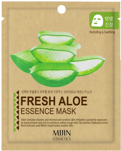 Mijin Cosmetics Маска тканевая для лица Алое Fresh Aloe Essence Mask