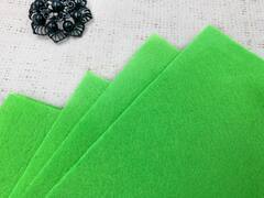 Фетр жесткий, 137,1 гр/м2, р. 20х30см толщина 1 мм, А4, салатовый