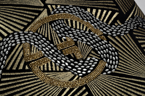 Подушка декоративная 45x45 Garda Decor Антик черная