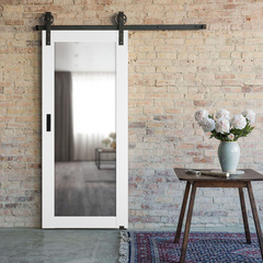 Купить Раздвижная амбарная дверь купе Emalex 32 Ice с зеркалом