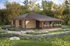 Проект одноэтажного дома "Альфа" 100 кв.м.
