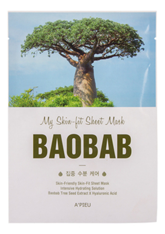 Тканевая маска с экстрактом баобаба My Skin-Fit Sheet Mask Baobab 25мл