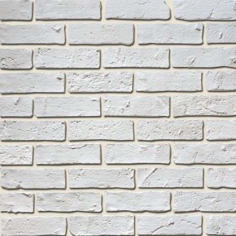 Клинкервиль 1002, цвет белый - Искусственная плитка под покраску для имитации кирпичной кладки