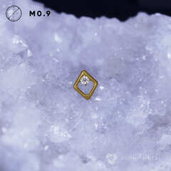 Rhomb Contour Crystal PVD Yellow