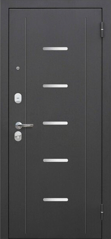 Дверь входная Феррони Гарда 7,5 см серебро зеркало, 2 замка, 1,2 мм металл, (серебро антик+белый ясень) #2