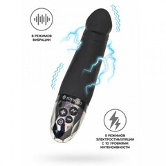 Вибратор Mystim Real Deal Neal с электростимуляцией, черный