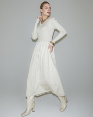 Платье трикотажное, длинное, верх лапша