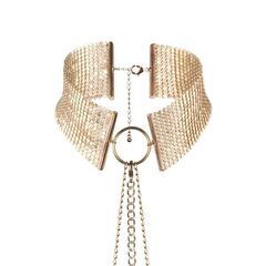 Золотистый ошейник с цепочками Desir Metallique Collar - 