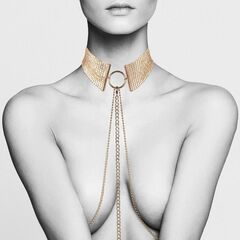 Золотистый ошейник с цепочками Desir Metallique Collar - 