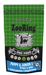 ZooRing сухой корм для щенков (утка,рис) 2 кг