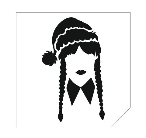Трафарет для блеск-тату 6*6 уэнсдэй 781P