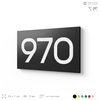 Номер на дверь 970, табличка на дверь для офиса, квартиры, кабинета, аудитории, склада, черная 120х70 мм, Айдентика Технолоджи
