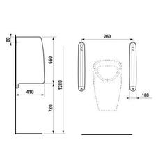 ПЕРЕГОРОДКА ДЛЯ ПИССУАРА JIKA SPLIT