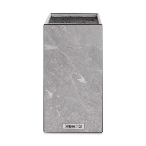 Подставка для кухонных ножей универсальная 11x11x24см ComposeEat мрамор светлый