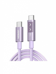 Кабель  UGREEN L509 (65216) UNO Type C 2.0 Male To Type C 2.0 Male 5A Data Cable, 2м, розовый