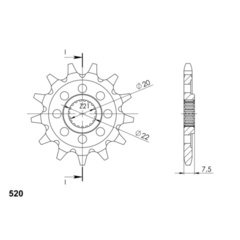 звезда ведущая Honda CRF 250 R/X '04-17 / CR 125 '04-07